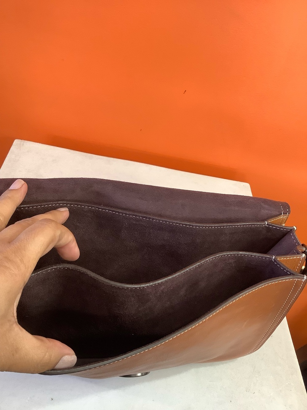 Cognac Coach Handbag - Picture 10 of 15